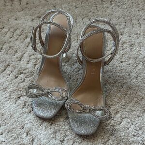 Elegant Silver Women's Heels